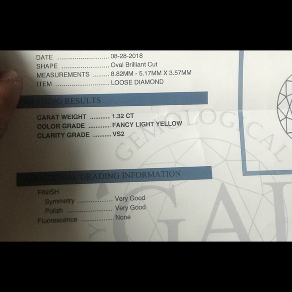 1.32 Carats Yellow REAL DIAMOND. CHECK RAPREPORT - Picture 3 of 3